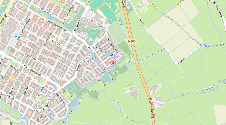 Kaart van de omgeving van de melding