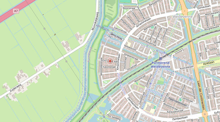 Kaart van de omgeving van de melding