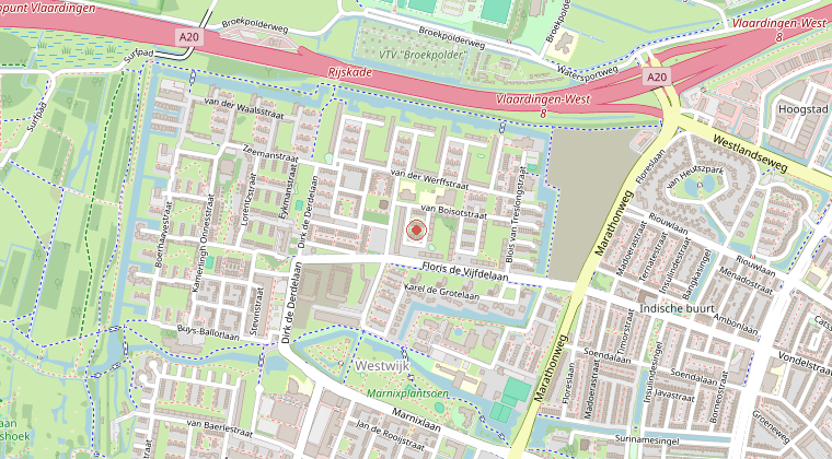 Kaart van de omgeving van de melding