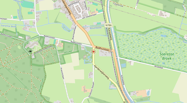 Kaart van de omgeving van de melding