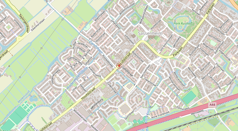 Kaart van de omgeving van de melding