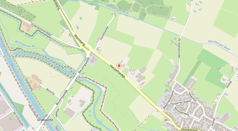Kaart van de omgeving van de melding
