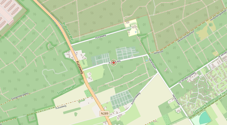 Kaart van de omgeving van de melding