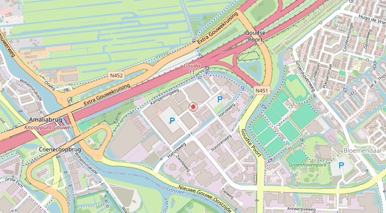 Kaart van de omgeving van de melding