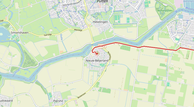 Kaart van de omgeving van de melding