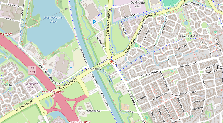 Kaart van de omgeving van de melding