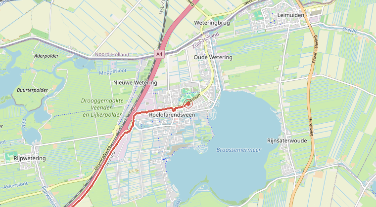 Kaart van de omgeving van de melding