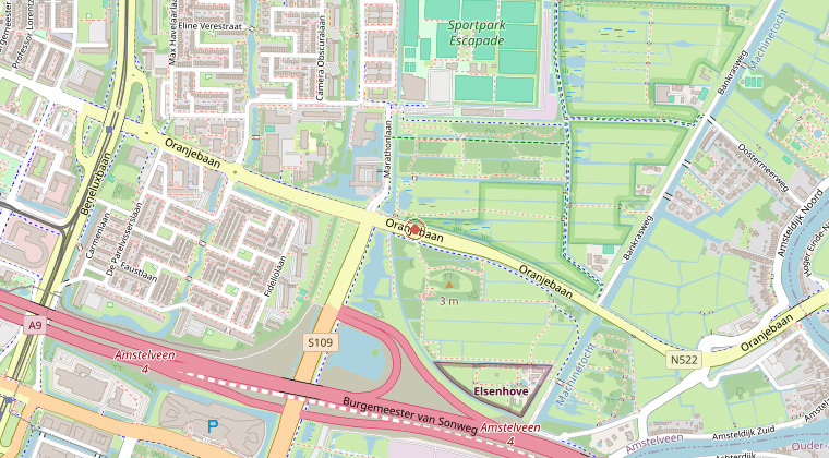 Kaart van de omgeving van de melding