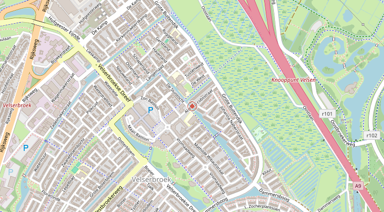 Kaart van de omgeving van de melding