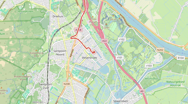 Kaart van de omgeving van de melding