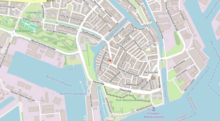 Kaart van de omgeving van de melding