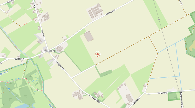 Kaart van de omgeving van de melding