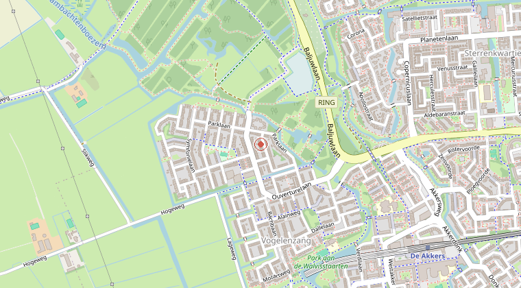 Kaart van de omgeving van de melding