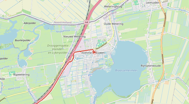 Kaart van de omgeving van de melding