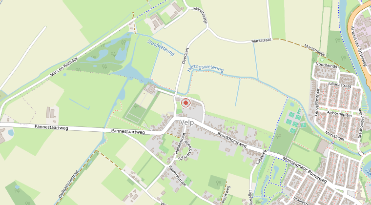 Kaart van de omgeving van de melding