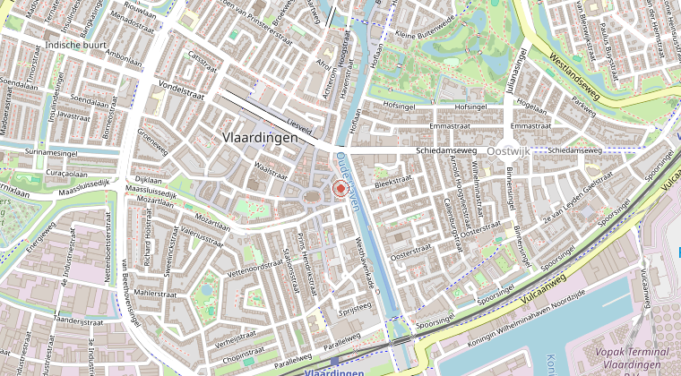 Kaart van de omgeving van de melding