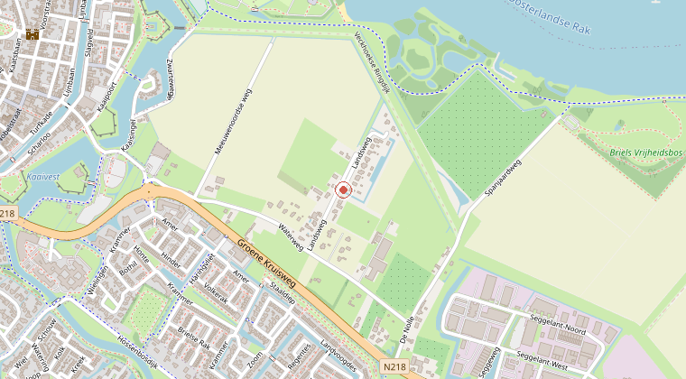 Kaart van de omgeving van de melding