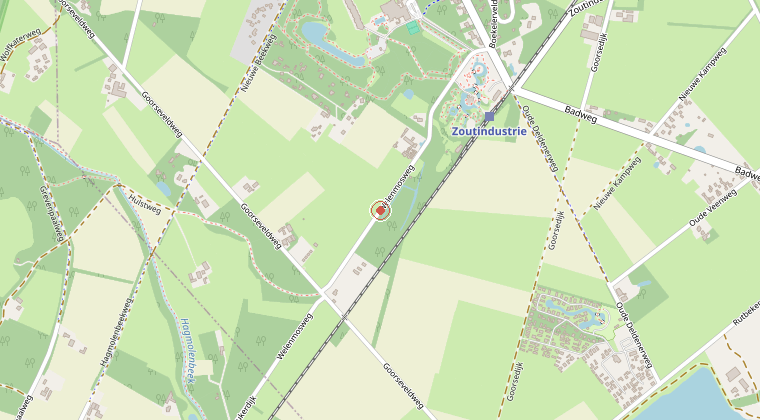 Kaart van de omgeving van de melding