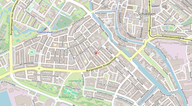 Kaart van de omgeving van de melding