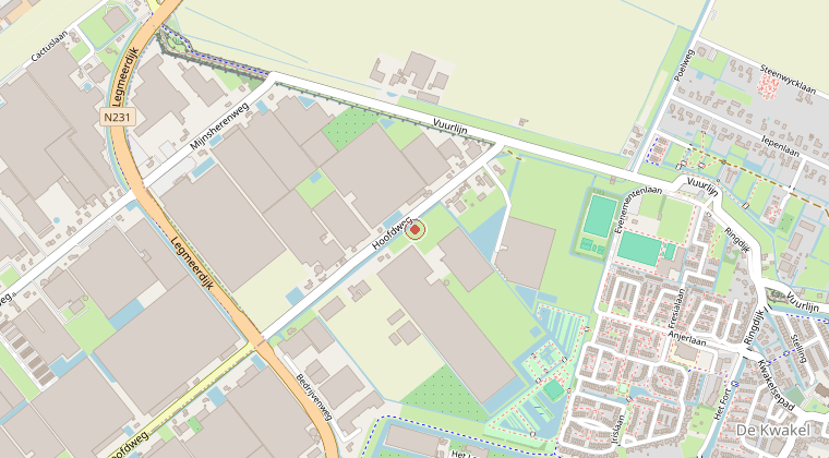 Kaart van de omgeving van de melding