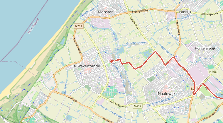 Kaart van de omgeving van de melding