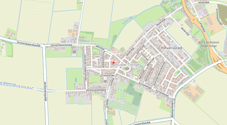 Kaart van de omgeving van de melding