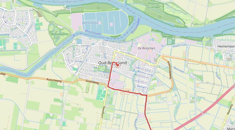 Kaart van de omgeving van de melding