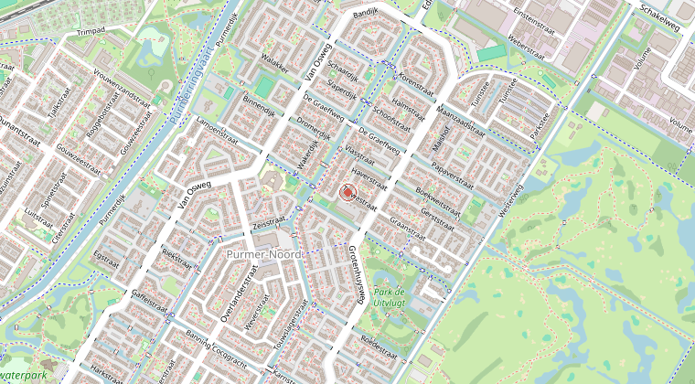 Kaart van de omgeving van de melding