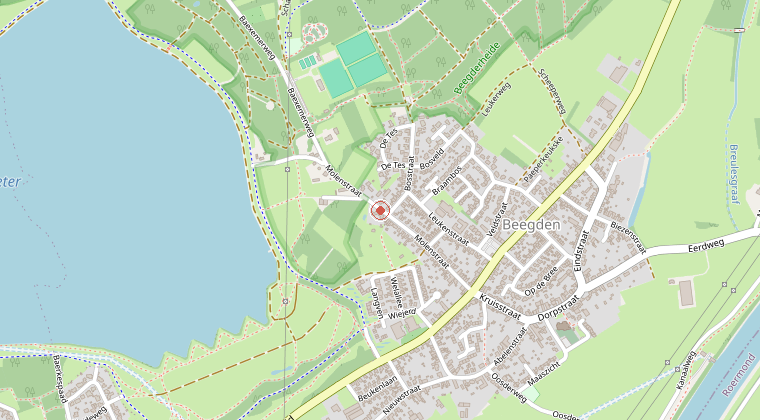 Kaart van de omgeving van de melding