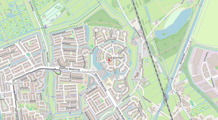 Kaart van de omgeving van de melding