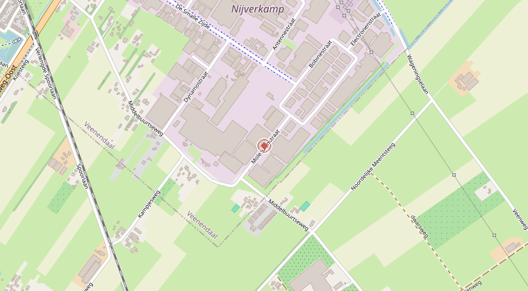 Kaart van de omgeving van de melding