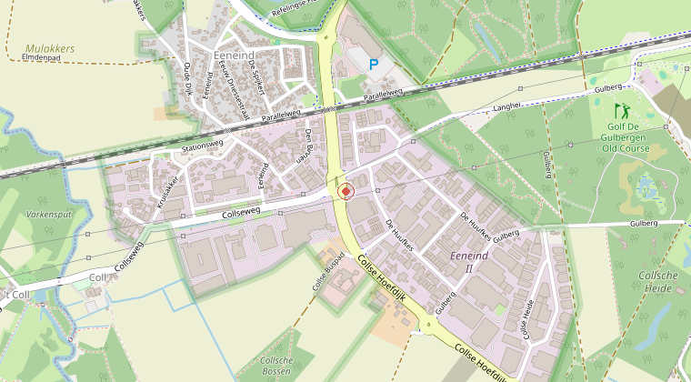Kaart van de omgeving van de melding