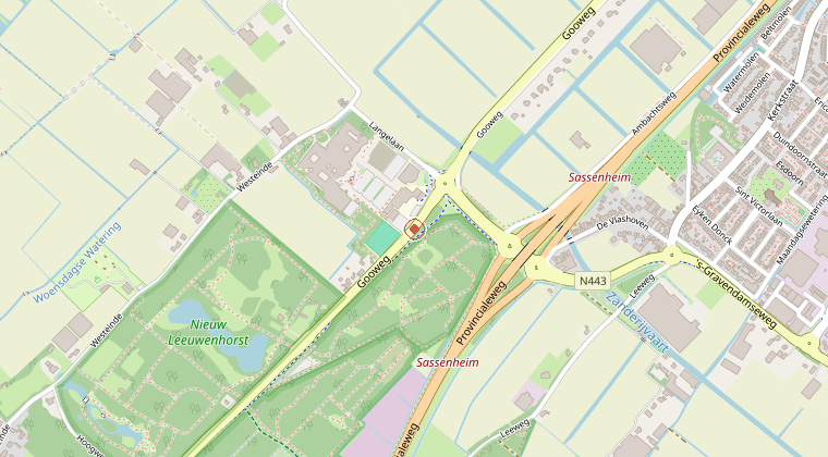 Kaart van de omgeving van de melding