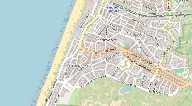 Kaart van de omgeving van de melding