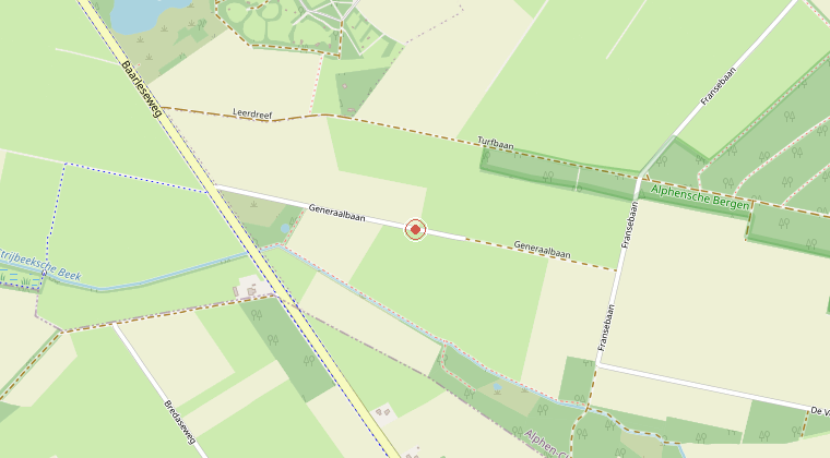 Kaart van de omgeving van de melding