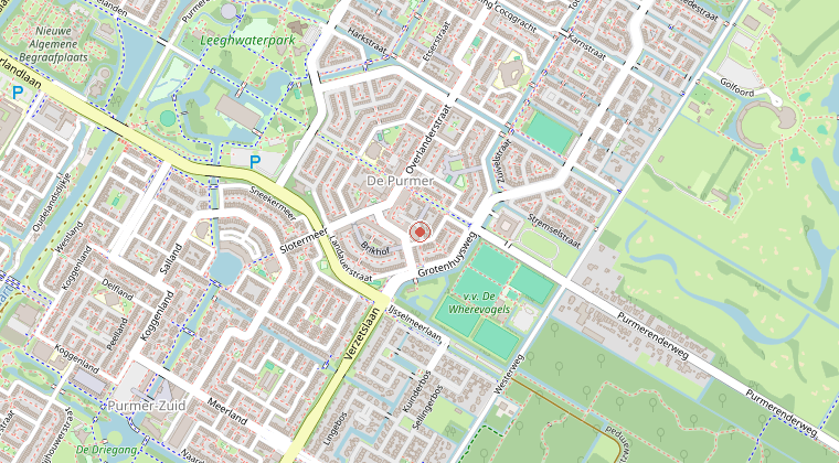 Kaart van de omgeving van de melding