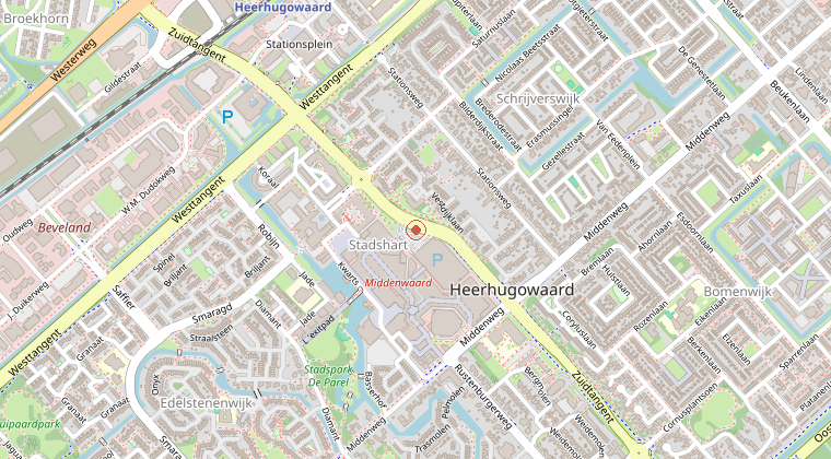 Kaart van de omgeving van de melding