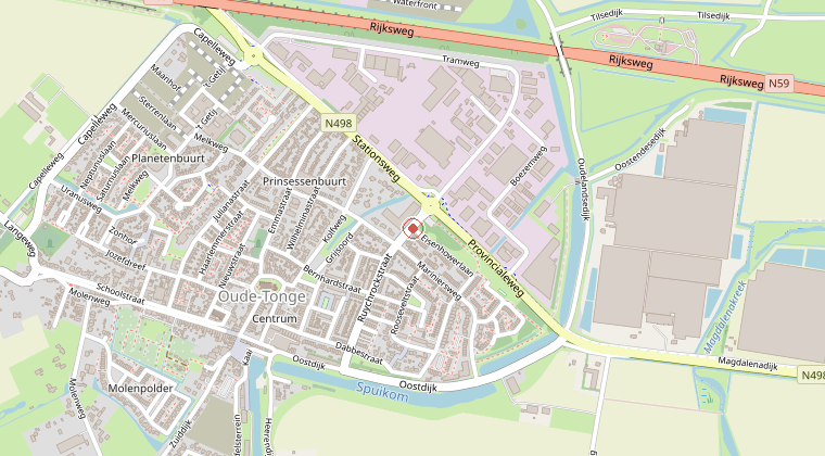 Kaart van de omgeving van de melding