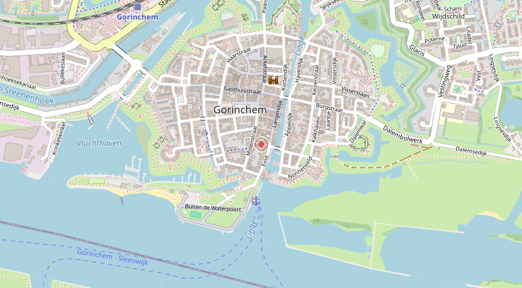 Kaart van de omgeving van de melding