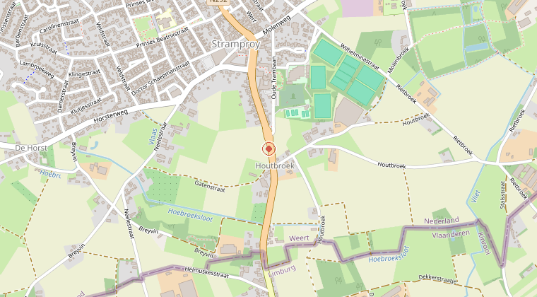 Kaart van de omgeving van de melding