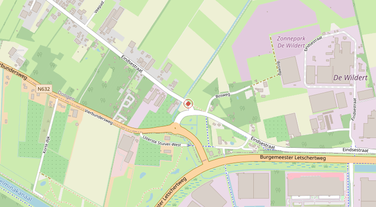 Kaart van de omgeving van de melding