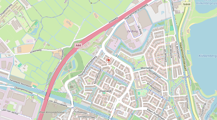 Kaart van de omgeving van de melding