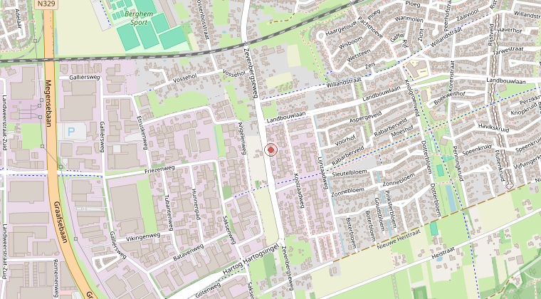 Kaart van de omgeving van de melding