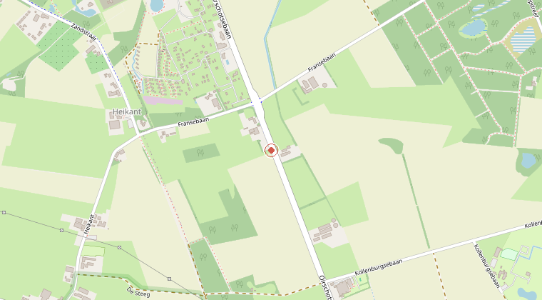 Kaart van de omgeving van de melding