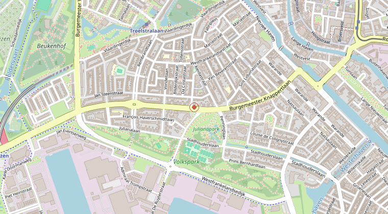 Kaart van de omgeving van de melding