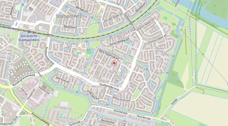 Kaart van de omgeving van de melding