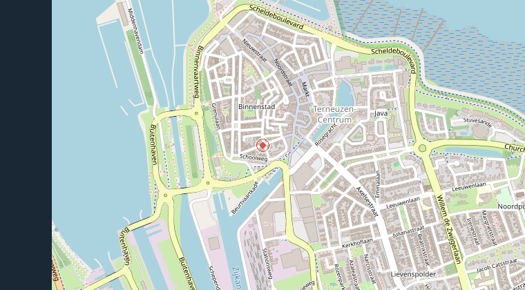 Kaart van de omgeving van de melding
