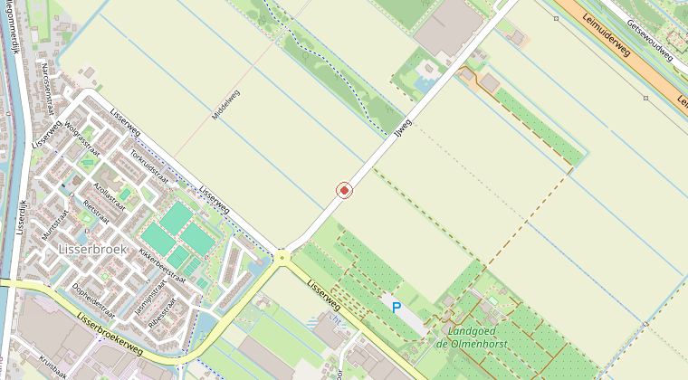 Kaart van de omgeving van de melding