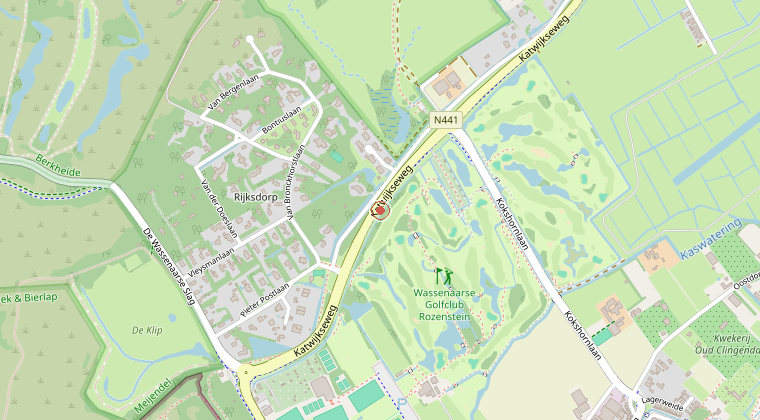 Kaart van de omgeving van de melding
