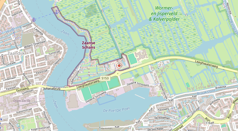 Kaart van de omgeving van de melding